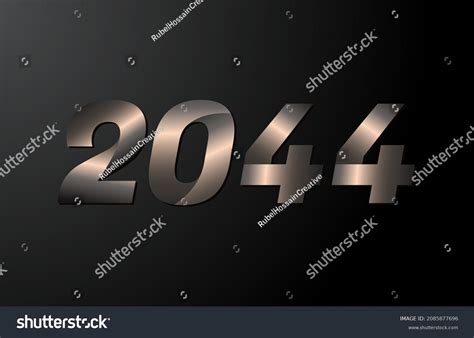 2044 Year Logotype 2044 New Year Stock Vector Royalty Free 2085877696