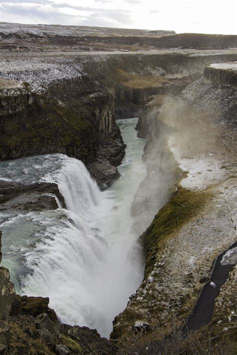 Gullfoss Waterfall Hvita River Canyon Iceland Waterfall Gullfoss