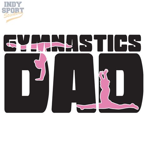 Gymnastics Dad Multiple Color With Gymnastic Silhouettes