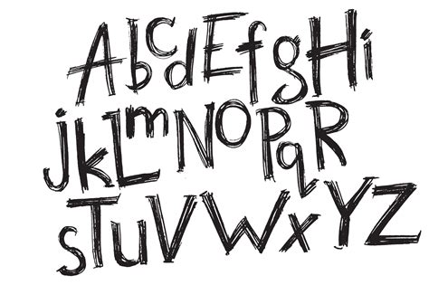 Vector Hand Drawn Latin Alphabet 2317 Illustrations Design Bundles