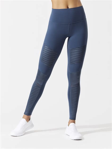 High Waist Moto Leggings In Eclipse By Alo Yoga From Carbon38 Moto