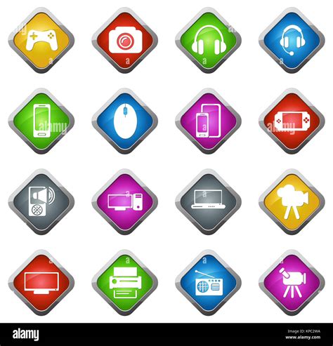 Gadget Icon Set Stock Photo Alamy