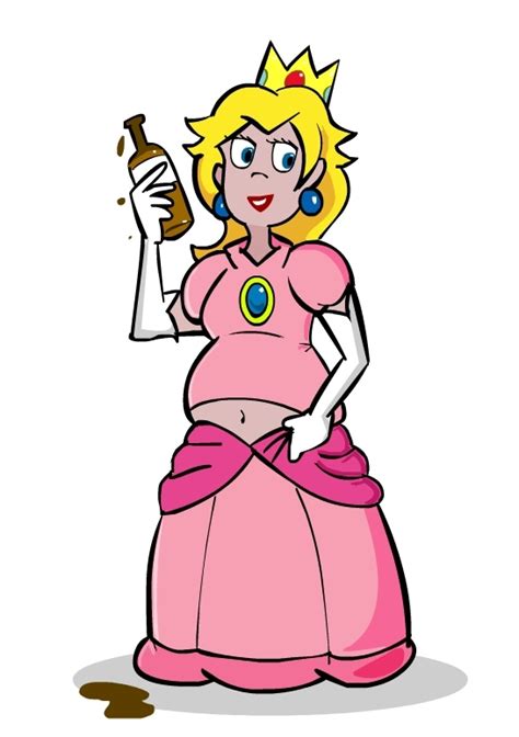 Princess Peach Drunk Beer Belly By Bellylaughs Deviant On Deviantart