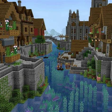 Minecraft Village In 2020 Minecraft Houses Minecraft Castle