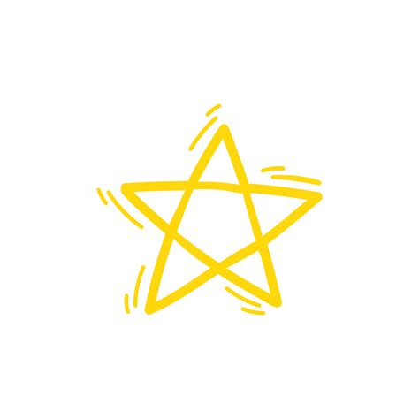 Free Hand Drawn Star Collection Simple Design 14623658 Png With