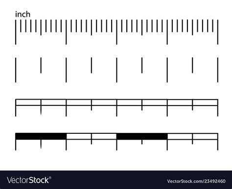 Measurement Scale Ruler Or Scale Length Royalty Free Vector