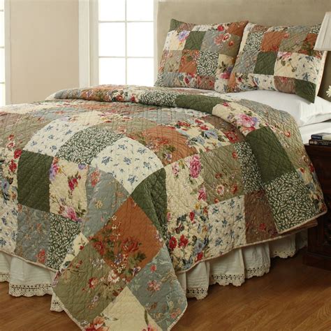 Naomi Cotton Patchwork Quilt Set Bedding With Images Quilt Sets