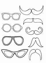 Coloring Mustache Eyeglasses Pair Moustache Sunglasses Sheets Glasses Printable Eye Drawing Kidsplaycolor Templates Template Sun Getdrawings Popular Play sketch template