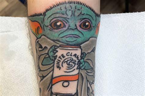 Toronto Mans Tattoo Of Baby Yoda Drinking White Claw Is Breaking The