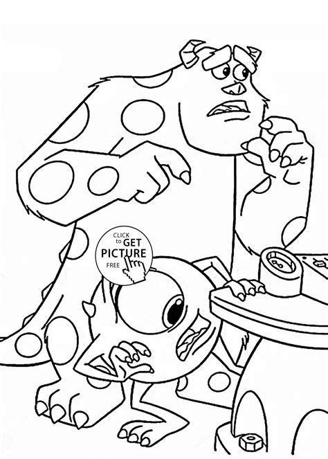 Monsters Inc Coloring Page For Kids Disney Coloring Page Coloring Home