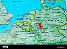 Frankfurt am Main merken auf einer Karte von Europa Stockfotografie - Alamy