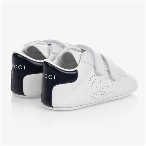 Gucci White Leather Baby Trainers Childrensalon