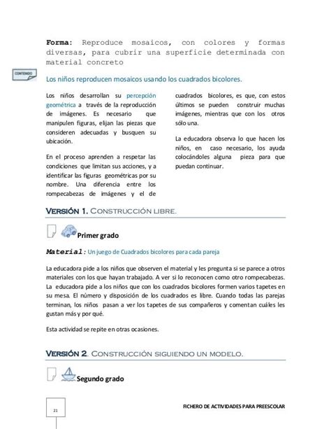 Fichero De Actividades Para Preescolar Irma Fuenlabrada