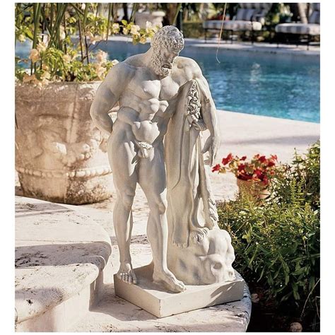 Design Toscano 30 Grand Greek Roman Male Nude Statue Hercules Home Garden Sculpture