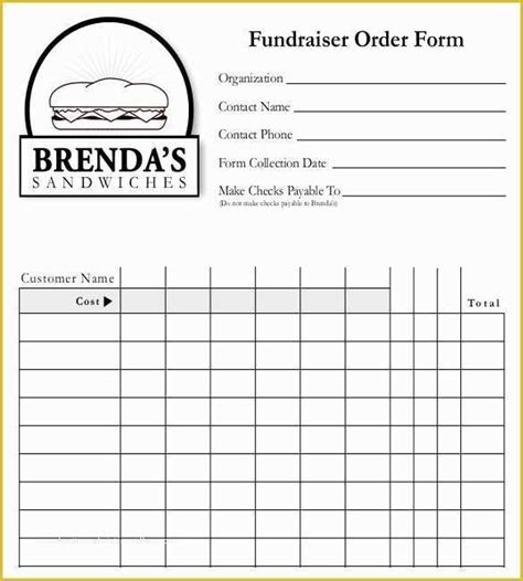 Food Order Form Template Free Download Of 28 Blank Order Templates