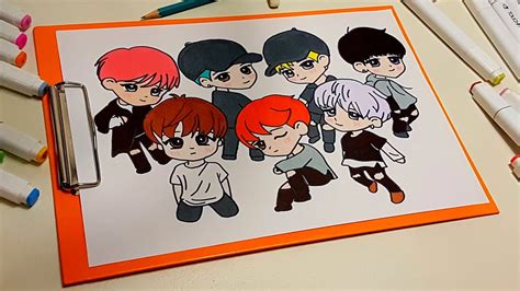 Cómo Dibujar Bts Chibi How To Draw Bts Chibi