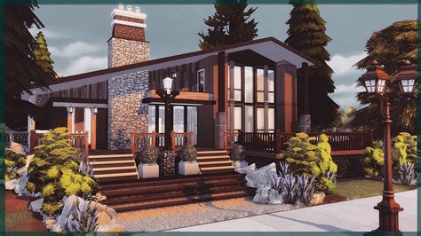 Luxurious Modern Cabin The Sims 4 House Build Youtube