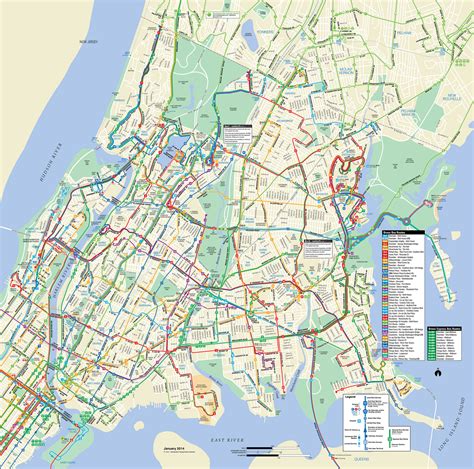 Map of NYC bus: stations & lines