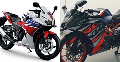 The aggressive riding posture on sport bikes is bound to take a toll on your back and wrists during long hauls. Two Best Sports Bike Comparision Honda CBR300R Vs KTM RC ...