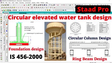 Elevated Circular Water Tank Design By Staad Pro Building Design