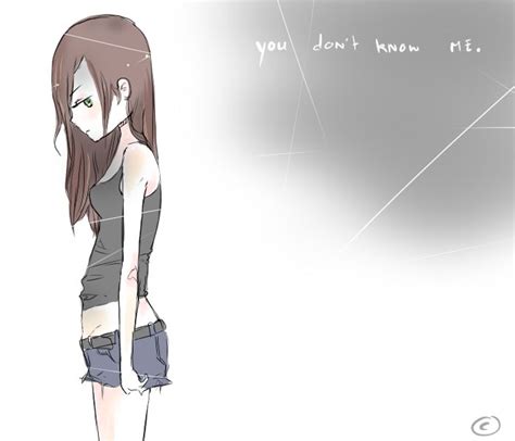 Sad Anime Girl On
