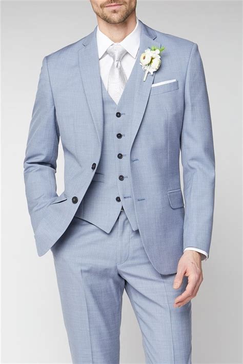 Occasions Sky Blue Regular Fit Piece Suit Blue Suit Wedding Blue Groomsmen Suits Groom