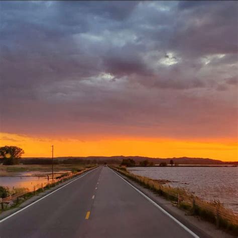 Sunset Road Sunrise Sunset Rural Landscape Landscape Photos