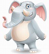 Elephant Vector Cartoon Character | GraphicMama