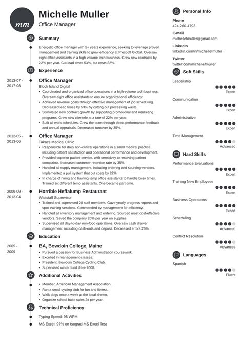 Office Manager Resume Example Tips Myperfectresume