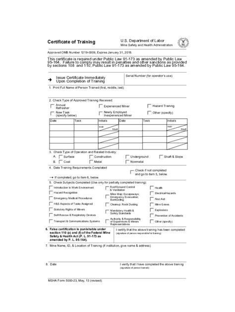 Msha Form 5000 23 Complete With Ease Airslate Signnow