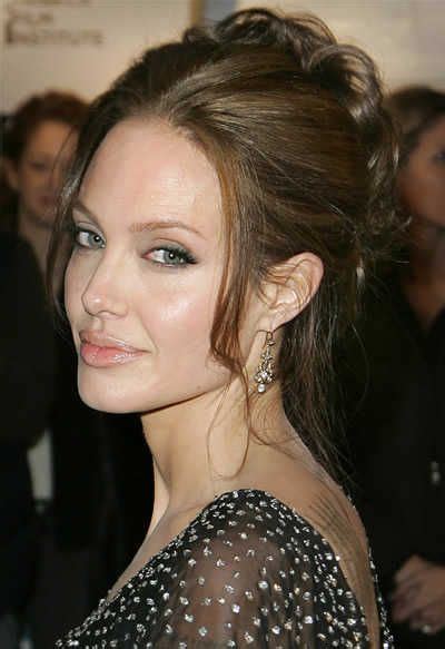 Angelina Jolie Updo Hairstyles Short Wedding Hair Long Hair Updo