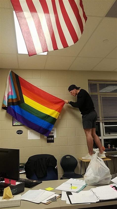 Ohio High School Teacher Hangs Giant Gay Pride Flag In Classroom Declares Support For Lgbtq