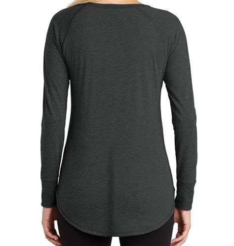 Custom District Womens Perfect Tri Long Sleeve Tunic Tee