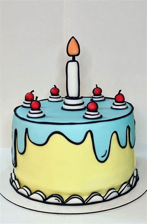 25 Comic Cake Ideas Thatre Trending Blue And Yellow Cartoon Cake