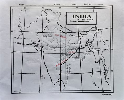 Icse Class Geography Map Marking Solution