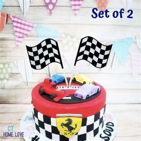 Cake Toppers And Picks Decorating Supplies Baking Race Car Cake Topper
