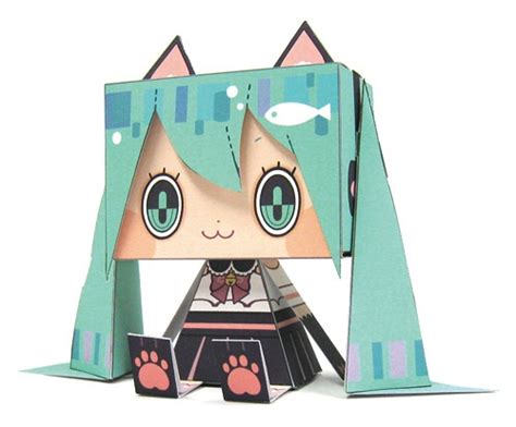 Hatsune Miku Papercraft Anime Crafts Anime Paper Paper Crafts