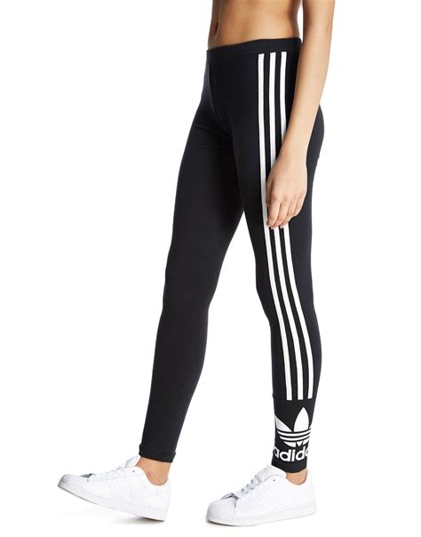 Adidas Originals 3 Stripe Trefoil Leggings Black