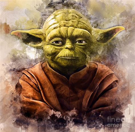 Yoda Art Painting By Ian Mitchell Pixels