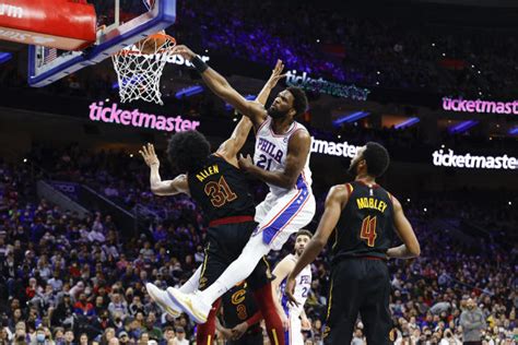 Nba Joel Embiid Delivers Incredible Poster Dunk