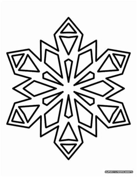 Snowflake Templates Superstar Worksheets