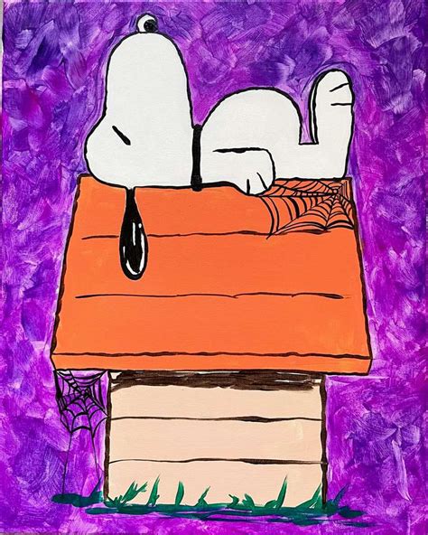 Snoopy Halloween Pinots Palette Painting