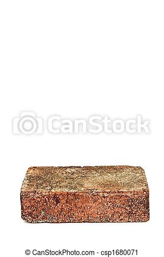 Single Red Brick On White Background Image Of A Single Red Brick On A