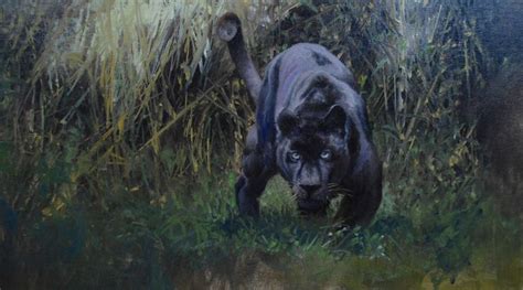 This Atmospheric Painting Of A Panther Was Done By Paul Apps In Oils