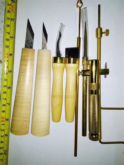 8 Pc Cello Luthier Tool Inlcuding Carving Knife Inlay Tool Retriever