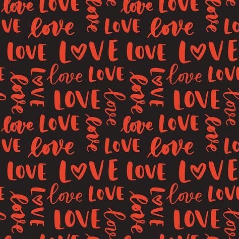Premium Vector Love Lettering Seamless Pattern For Textile Wrapping
