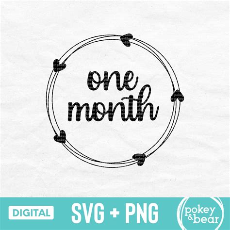One Month Svg One Month Old Svg Baby Milestone Svg Baby Etsy