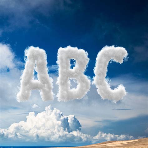 Transparent Cloud Alphabet