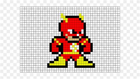 Superhero Pixel Art Grid Flash Pixel Flash Superhero Dc Comics Logo