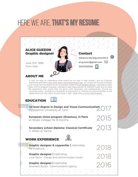 You should use them all through your cv and cover letter. PERSONAL RESUME | curriculum vitae on Behance